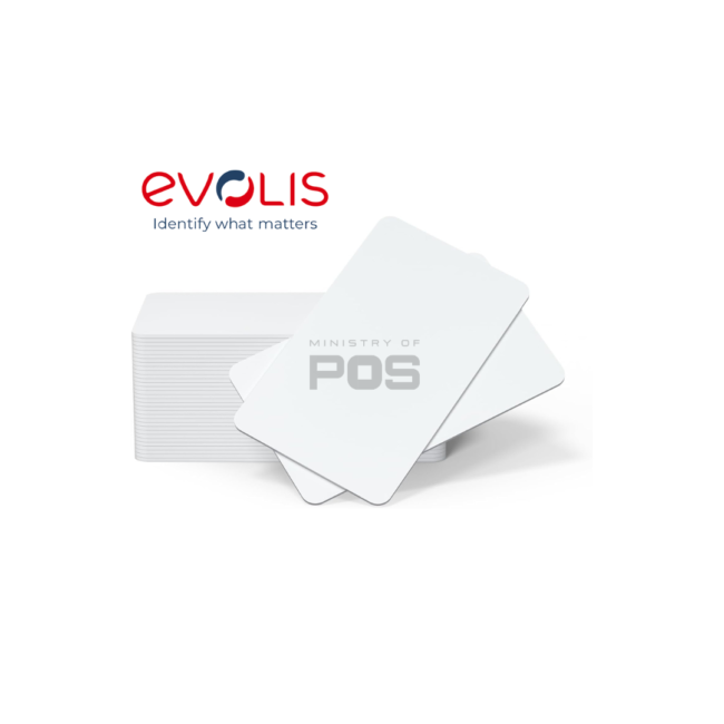 Evolis PVC Blank White Cards (Pack of 100)